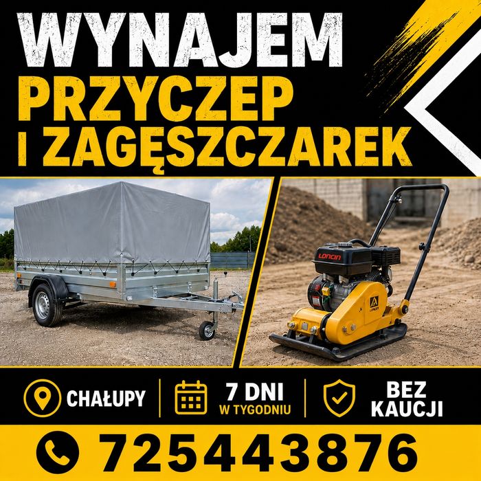 Wynajem zagęszczarki 50 kg - 50 zł doba