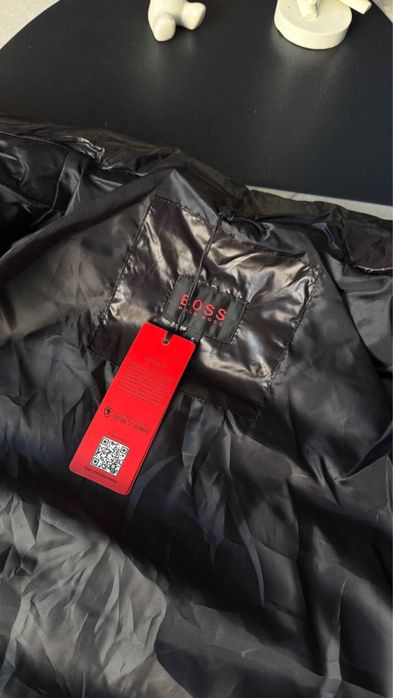 Куртка Hugo Boss чорна чоловіча куртка хюго босс чорна чоловіча