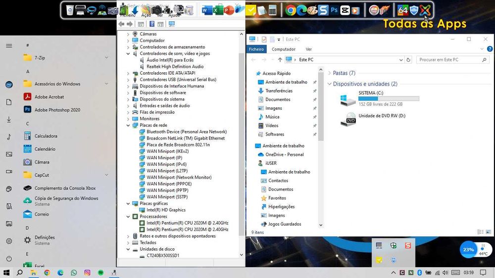 Portátil Packard Bell TE11HC com melhorias.64283911837697124