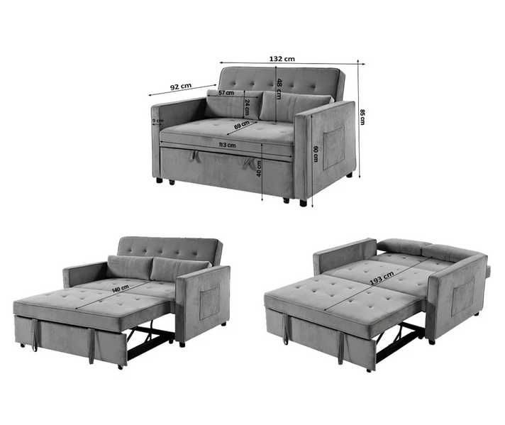 Sofá-cama de 2 lugares - Novo com entrega gratuita