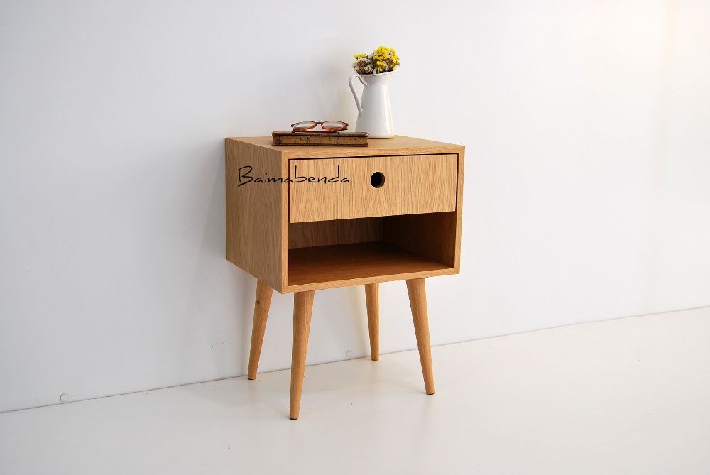 Par de Mesas de Cabeceira retro vintage estilo nordico