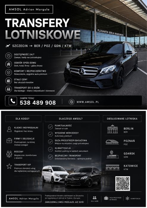 Indywidualny transport na lotnisko i inne miejsca