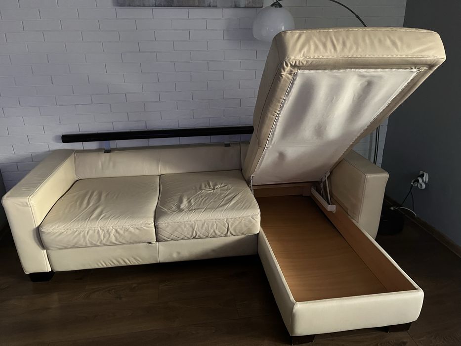 Sofa skórzana rozkładana