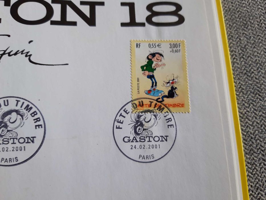 BD Gaston Lagaffe tome 18 Edição "Fête du timbre GASTON"