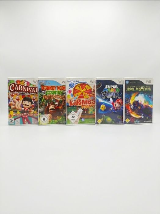 Zestaw Nintendo Wii – Konsola + 2 Kontrolery + Akcesoria + 5 Gier
