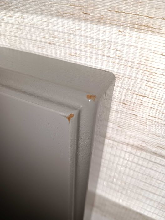 Secretária cinza claro VEBJÖRN – usada