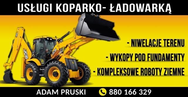 Usługi koparko-ładowarką, usługi koparko ładowarki koparka ładowarka