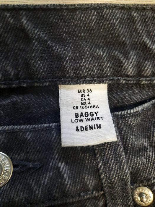 Джинси Баггі Чорні H&M