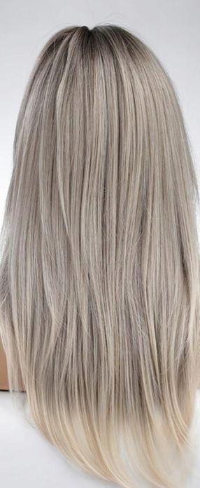 Peruka ombre JASNY PLATYNOWY BLOND  długa gęsta  bal karnawałowy