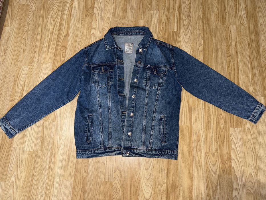 синій джинсовий жіночий піджак, розмір XL