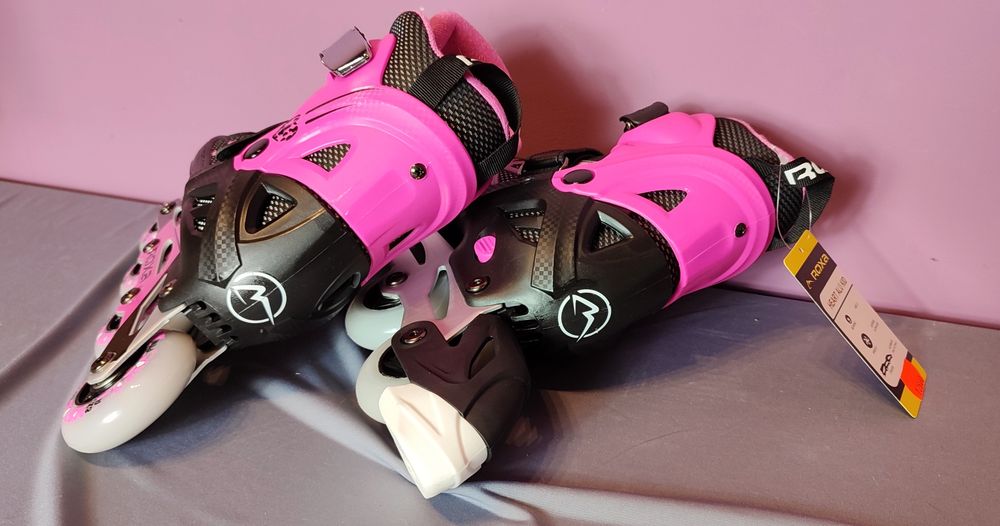 Fabrycznie NOWE - rolki ROXA Heart Alu Kid - r. 35-38 - świecące kółka