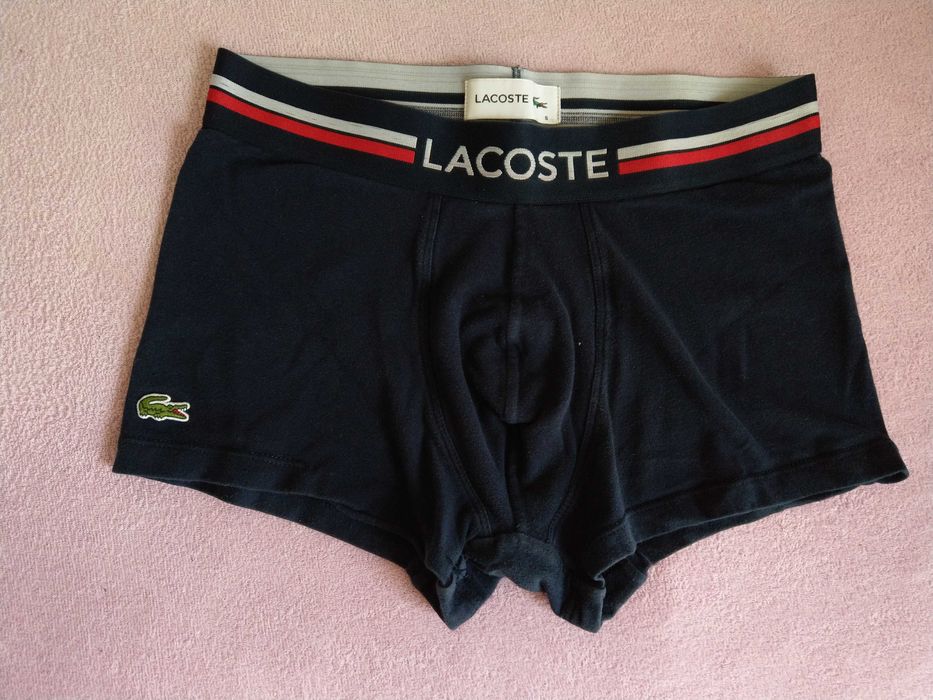 bokerki lacoste haft logo granatowe