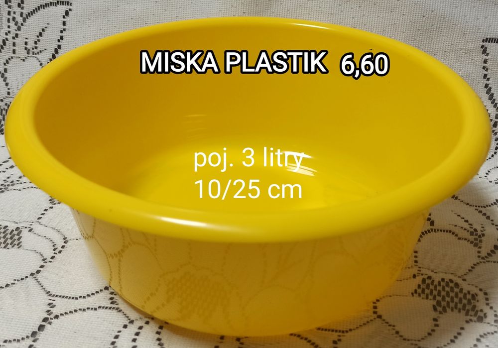 Miska plastikowa żółta.