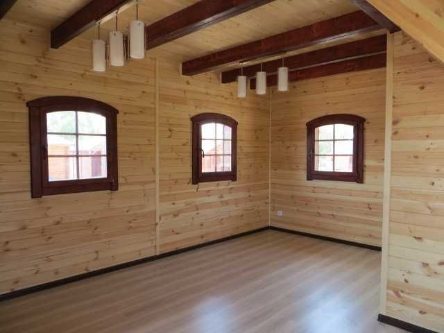 Dom drewinany letniskowy Grzybek 5x5m +3m taras do 35m2