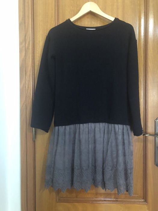 Vestido preto e Cinza Promod S