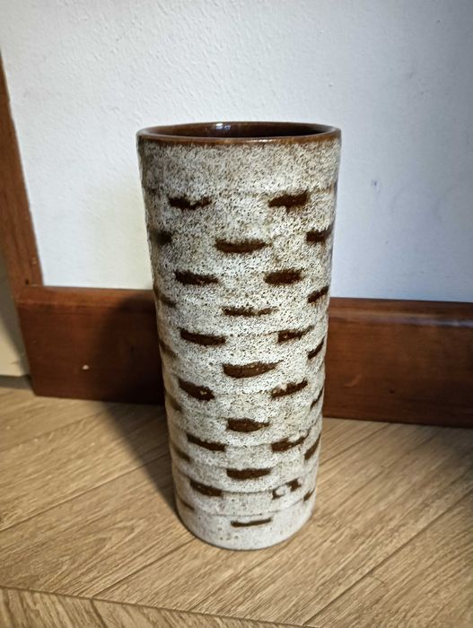 Wazon ceramiczny tuba Strehla brąz