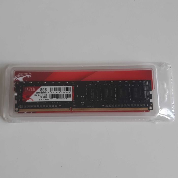 Jazer Memory for Desktop Tower, 8GB RAM DDR3 1600MHz PC3-12800U, New64552990000129120