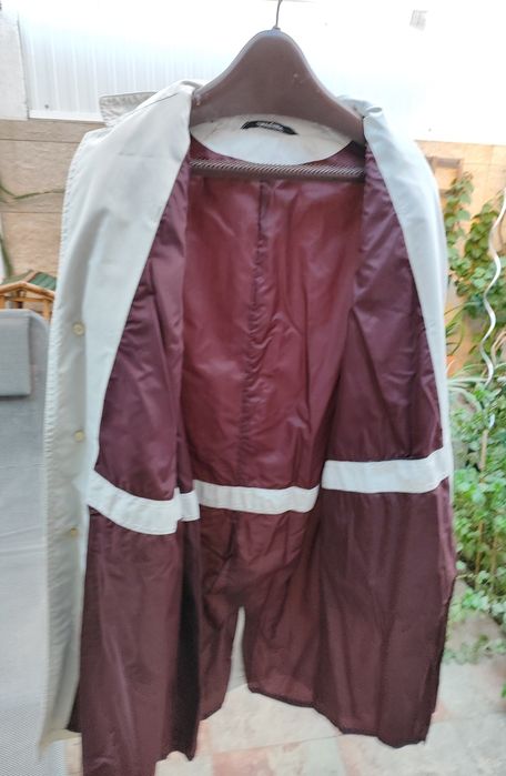 Gabardine vintage, cinzento claro