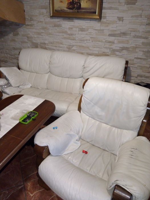 Zestaw wypoczynkowy ze skóry