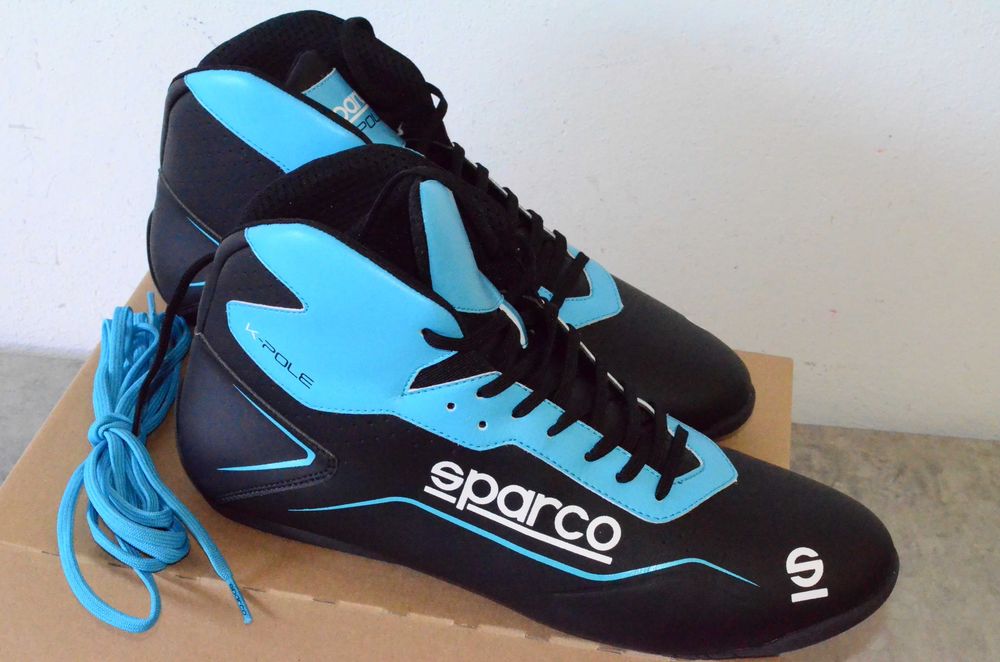 Buty rajdowe kartingowe Sparco K-Pole, kolor czarno-niebieski, rozmiar 46