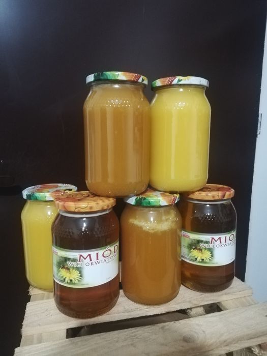 Miód duży słoik litrowy