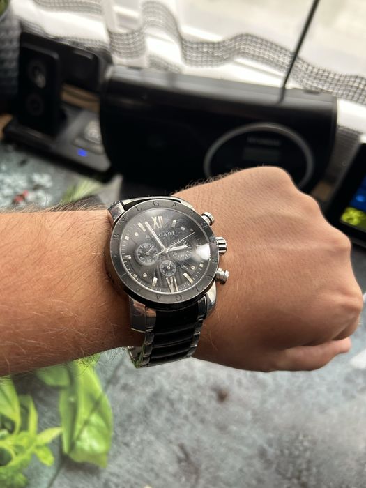Zegarek Bvlgari SD38S Czarno Srebrny/Chronografy/Tanio/Wys24H