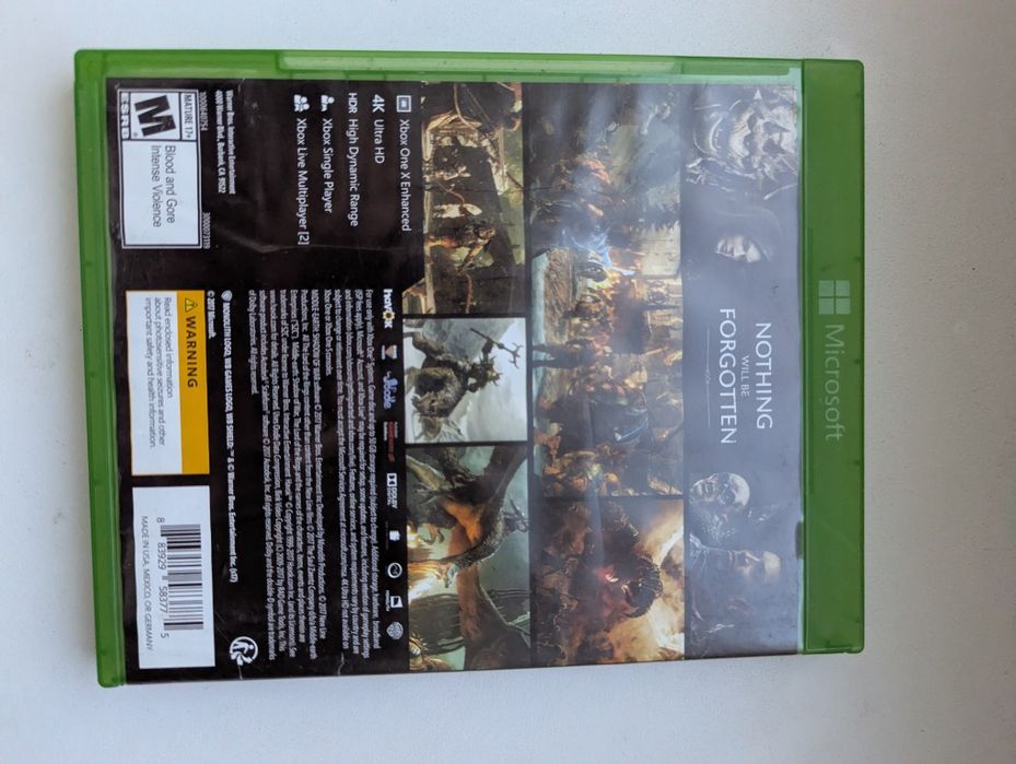 Shadow of War ігри игры диски на Xbox one series x s