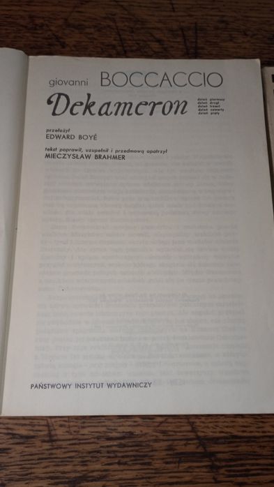 Dekameron. 1+2 tom. Giovanni Boccaccio