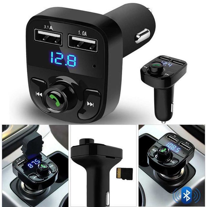 FM-модулятор Car X8 Bluetooth | Трансмітер в авто з 2 USB, microSD та Hands Free