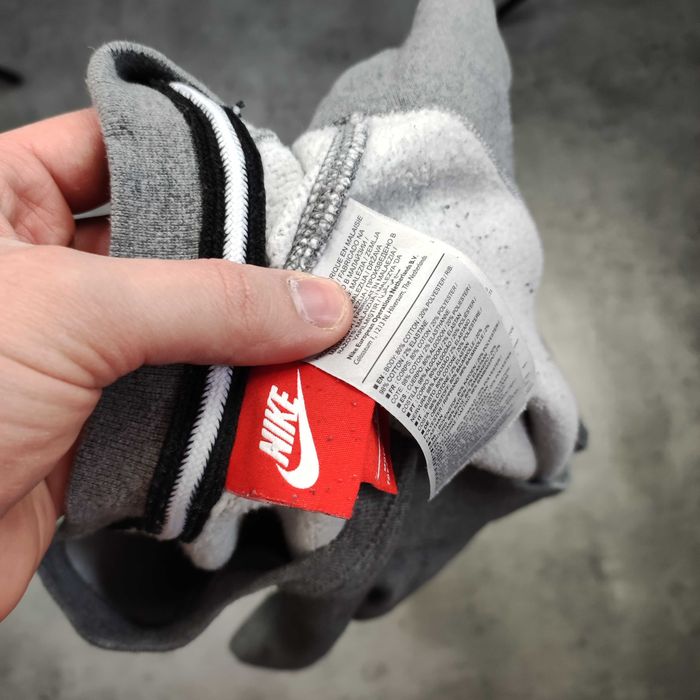 MĘSKIE Zestaw Dres Nike Szary Spodnie Dresy Bluza Kieszonka Bawełna