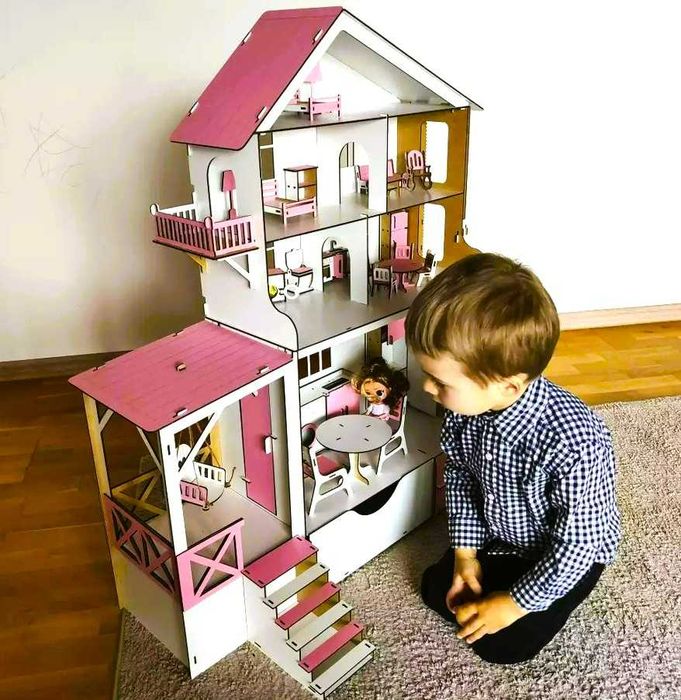 Ляльковий, дитячий будиночок, великий, деревʼяний НОВИЙ ‼️ — для Барбі