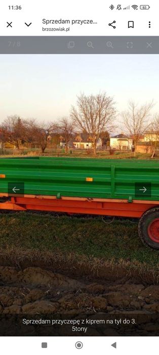 Sprzedam przyczepę jednoosiową z kiprem