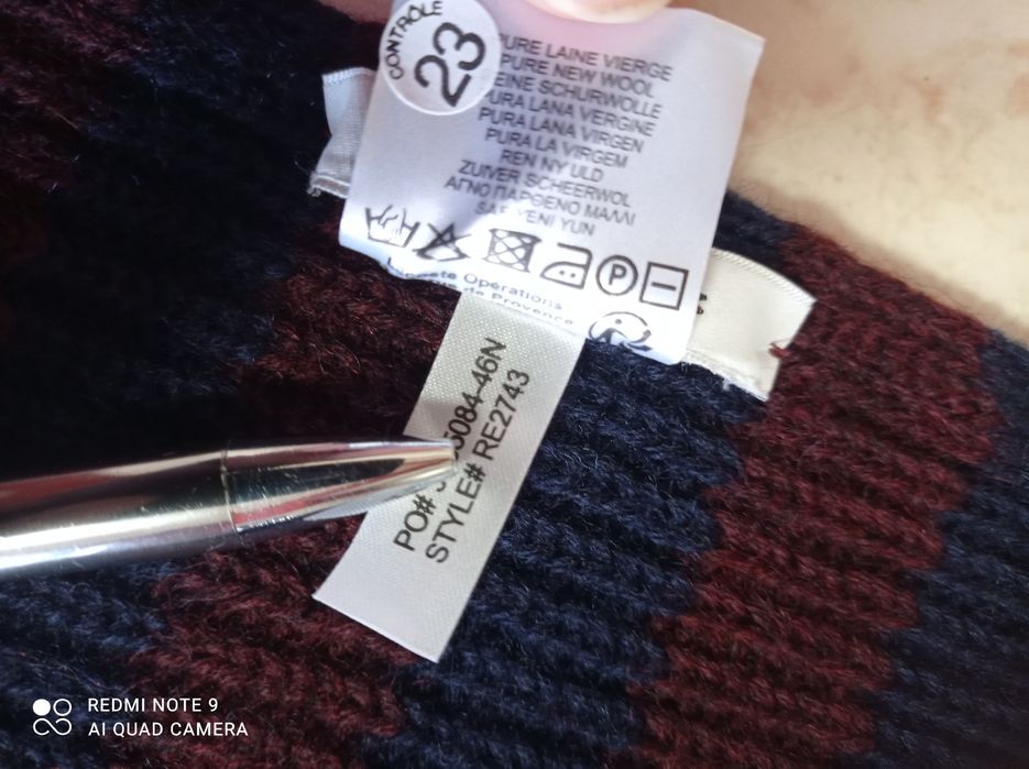 Nowy szal szalik męski Lacoste wełniany wełna