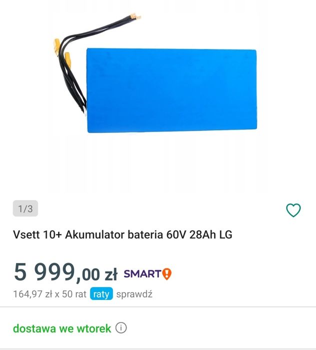 Bateria akumulator hulajnoga skuter elektryczny 60 V  nowa  z Niemiec