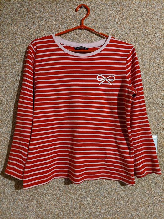 Bluzka sweterek longsleeve paski Greenpoint rozm. S/M