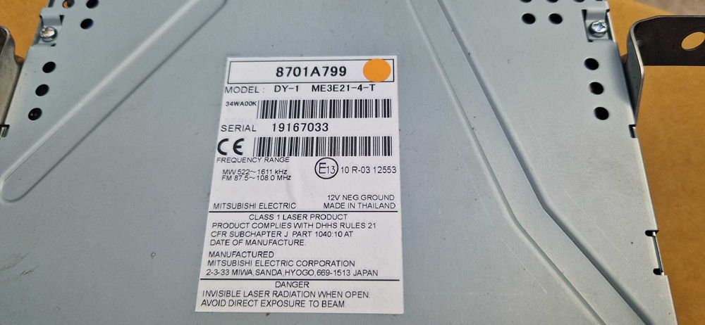 Rádio Mitsubishi Space Star 2022