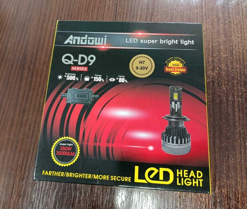 Автомобільні світлодіодні led лампи 2 шт Andowl Q-D9X1 H7