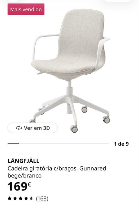 Cadeira de escritorio IKEA com rodas