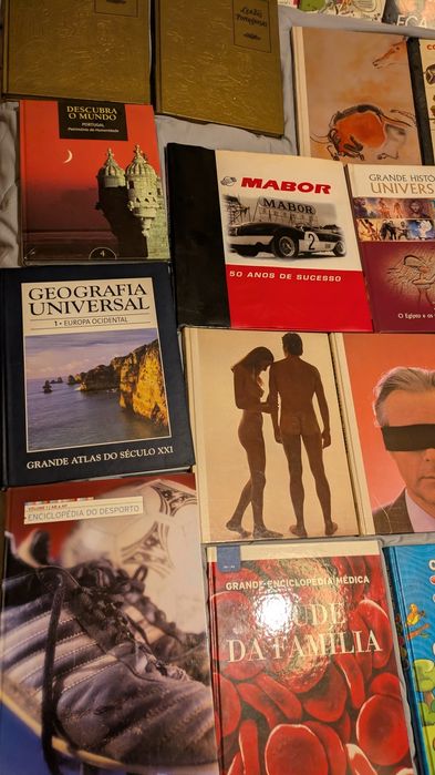 Grande coleção de livros de vários tipos