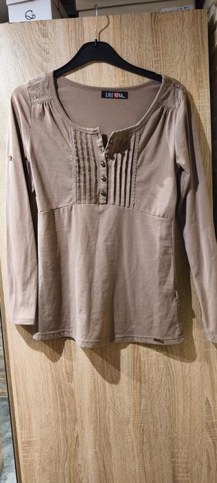Bluzka beżowa na guziczki