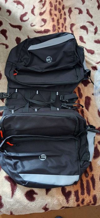 HOMPER Torba Rowerowa na Bagażnik 30L Sakwa Czarna Nowa