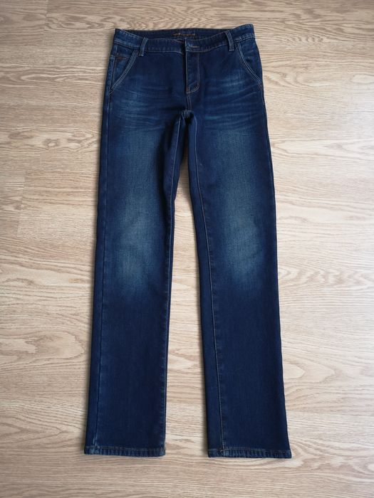 Джинсы класика тёмно-синее утеплённые W31-L-33 1/2