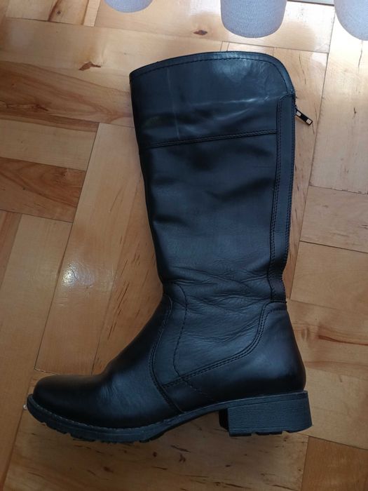 Jana kozaki buty skóra damskie czarne rozmiar 38,5