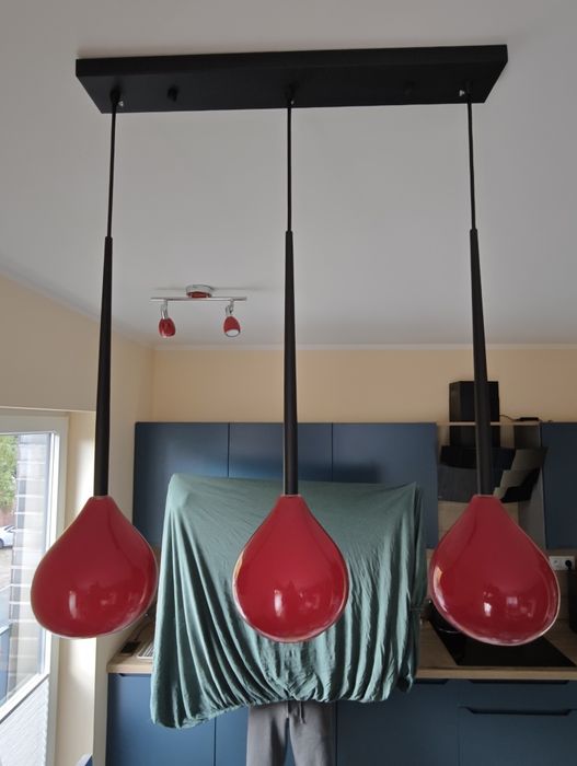 Lampa wisząca Azzardo Aga 3 czerwona