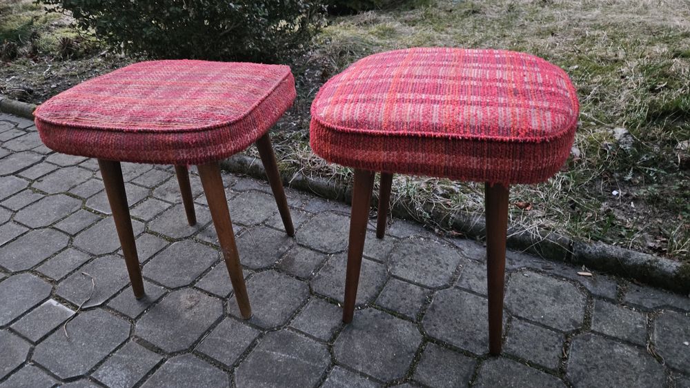 taboret patyczak 2 szt antyk 1960