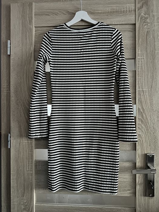 Sukienka prążki paski 36 H&M wiskoza