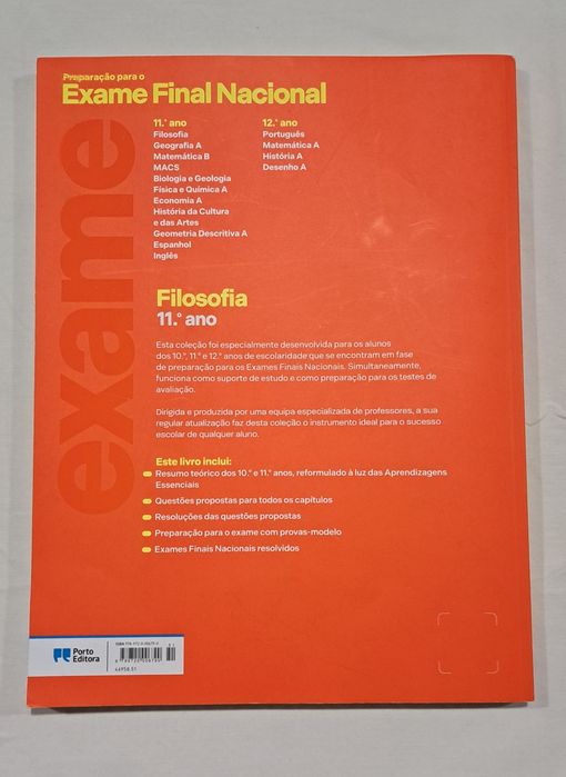 Livro de filosofia 11° Ano preparação para exame  de 2026