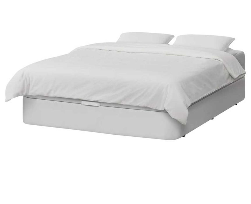Vendo sommier estufado 160×200 com colchão e cabeceira