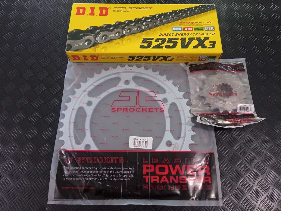 Kit Transmissão DID 525 VX3 Super Reforçado Honda CBR600F 2001 a 2002