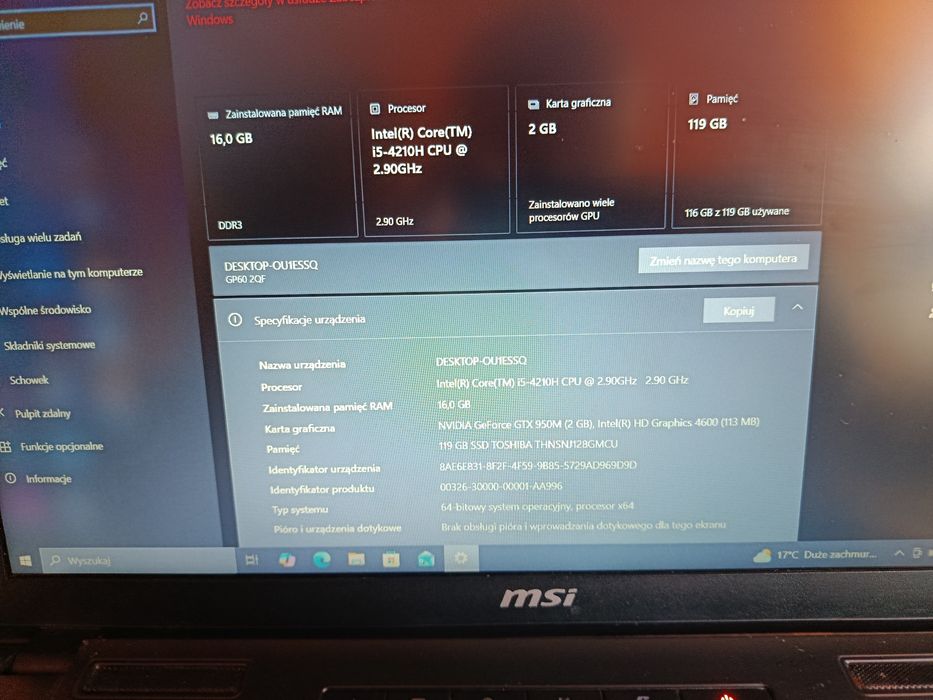 MSI GP60 Leopard Pro
